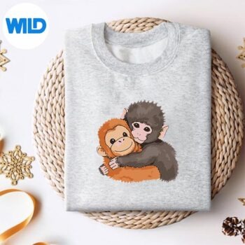Cute Baby Monkey Named Punch Plush Hugging SVG PNG 4 CuteBabyMonkeyNamedPunchPlushHuggingsweater