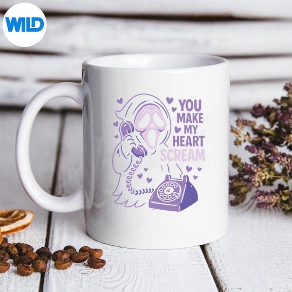 Cute Creepy Horror Make My Heart Scream Valentines Day Cut File 3 Cute Creepy Horror Make My Heart Scream Valentines Day Cut File - Image 3