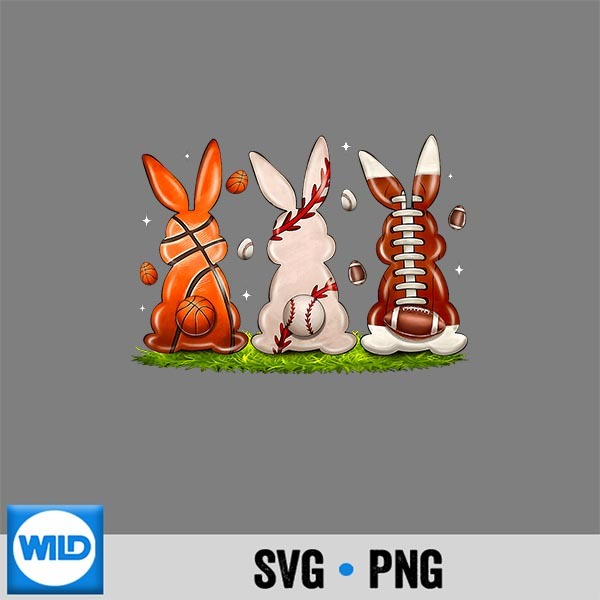 Easter Bunny Basketball Baseball Football SVG PNG PNG 1 Easter Bunny Basketball Baseball Football SVG PNG PNG