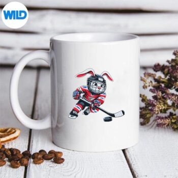 EasterBunnyIceHockeyPlayerCuteRabbitmug