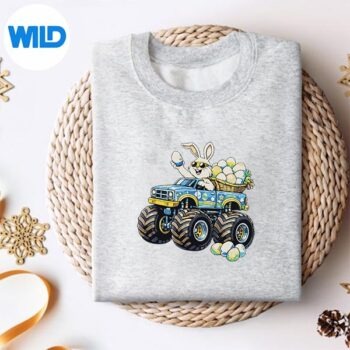 EasterDayBunnyMonsterTruckEggsRabbitsweater