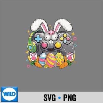 Easter Day Video Game Eggs Girl Game Lover PNG SVG for Cricut PNG