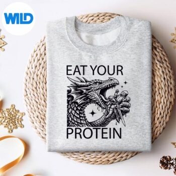 EatYourProteinDragonKnightFitnessWorkoutsweater