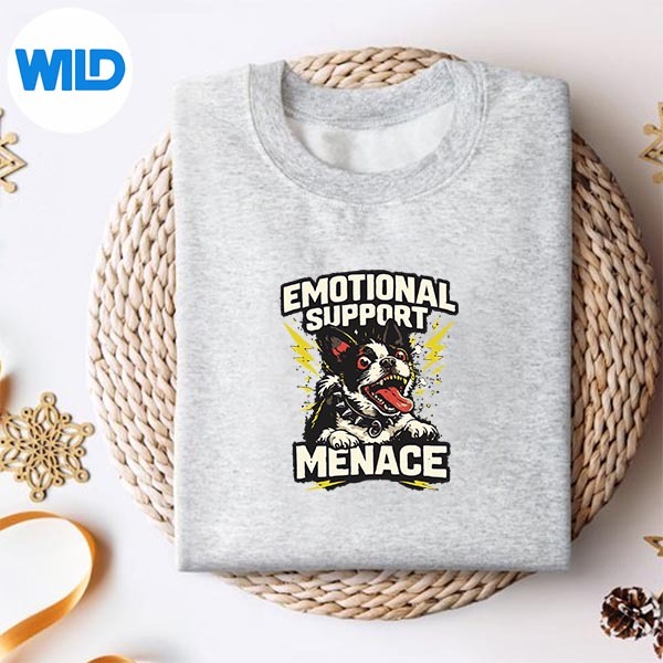 Emotional Supportace Terrier Humor Vintage SVG Cut File 2 Emotional Supportace Terrier Humor Vintage SVG Cut File - Image 2