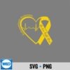 EndometriosisAwarenessHeartYellowRibbonEndoSupport