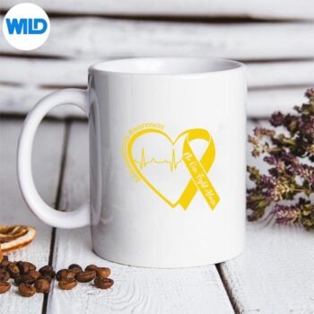 Endometriosis Awareness Heart Yellow Ribbon Endo Support SVG PNG Download PNG 5 EndometriosisAwarenessHeartYellowRibbonEndoSupportmug