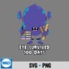 Eye Survived 100 Days Of School Easy Monster Diy Project Silhouette SVG PNG Cut File 7 EyeSurvived100DaysOfSchoolEasyMonsterDiyProject