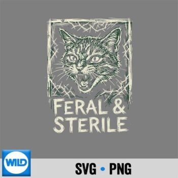 Feral Sterile Cat Tnr Advocate Wild Feline Grunge Art Silhouette SVG PNG Cut File