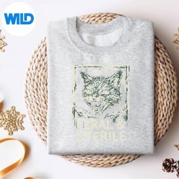 Alternative view of Feral Sterile Cat Tnr Advocate Wild Feline Grunge Art Silhouette SVG PNG Cut File