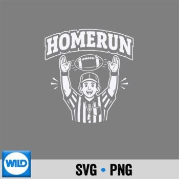 Football Referee Touchdown Baseball Homerun Vector Design