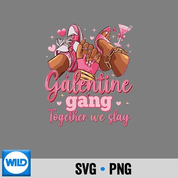 Galentine Gang Black High Heels Sneakers Nails Vector Design 1 Galentine Gang Black High Heels Sneakers Nails Vector Design