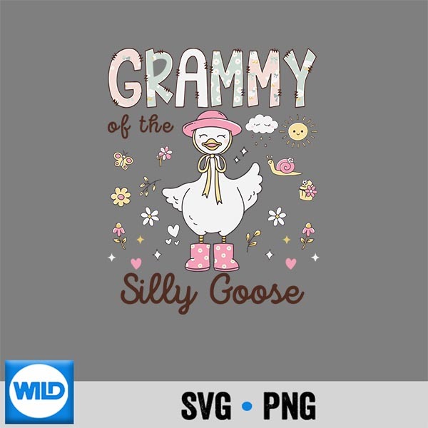 Grammy Of The Silly Goose First Girl Family Silhouette SVG PNG 1 Grammy Of The Silly Goose First Girl Family Silhouette SVG PNG