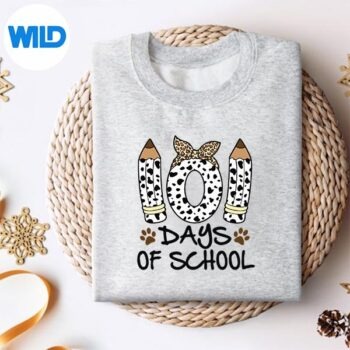 Happy 101th Day Of School 100 Days Smarter SVG PNG Digital Design 4 Happy101thDayOfSchool100DaysSmartersweater