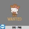 Hello Kitty Wanted Western Cute Coquette Cowgirl SVG Cut File PNG 7 HelloKittyWantedWesternCuteCoquetteCowgirl