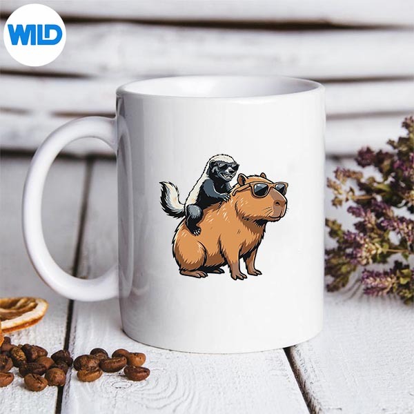 Honey Badger Riding Capybara With Sunglasses Meme Cut File 3 Honey Badger Riding Capybara With Sunglasses Meme Cut File - Image 3