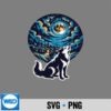 Howling Husky Moonlight Village Vintage SVG PNG Cut File 6 HowlingHuskyMoonlightVillageVintage