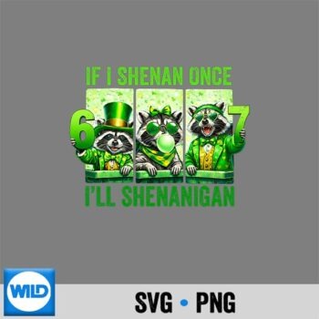 If I Shenan Once Ill Shenanigan For Patricks Day Silhouette SVG PNG Cut File PNG