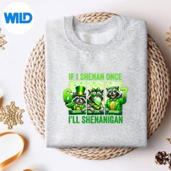 Alternative view of If I Shenan Once Ill Shenanigan For Patricks Day Silhouette SVG PNG Cut File PNG