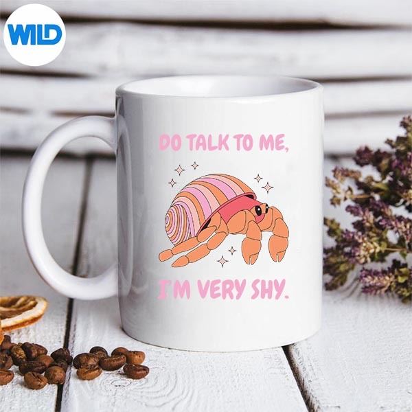 Im Very Shy Hermit Crab Vector Design 3 Im Very Shy Hermit Crab Vector Design - Image 3