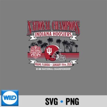 Indiana Hoosiers 202526 Cfp National Champions Local Helmet Silhouette SVG PNG