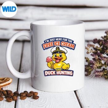 Just Here For The Free Ice Cream Duck Hunting Cruise Silhouette SVG PNG Cut File 5 JustHereForTheFreeIceCreamDuckHuntingCruisemug