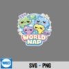 Kawaii World Nap Sleeping Earth Cute Continents SVG PNG 7 KawaiiWorldNapSleepingEarthCuteContinents