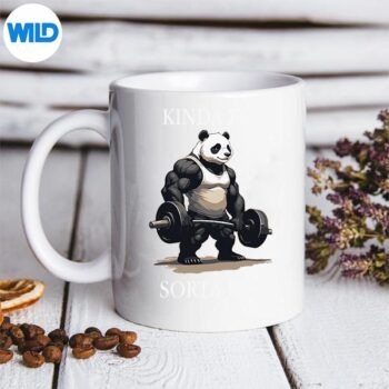 KindaFitSortaFatGymPandaWeightliftingWorkoutFitnessmug