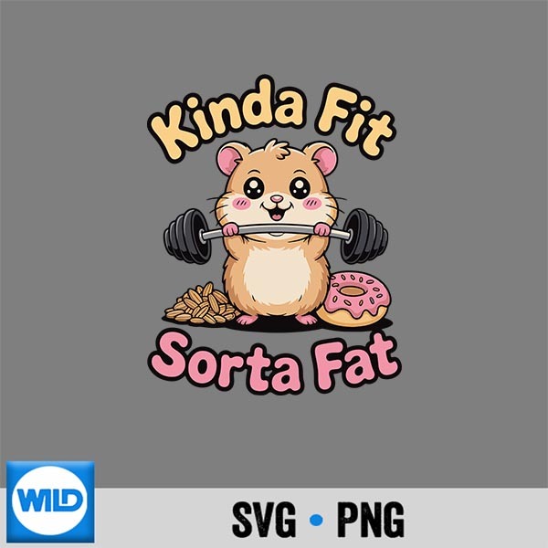 Kinda Fit Sorta Fat Kawaii Hamster Barbell Donut Cut File 1 Kinda Fit Sorta Fat Kawaii Hamster Barbell Donut Cut File