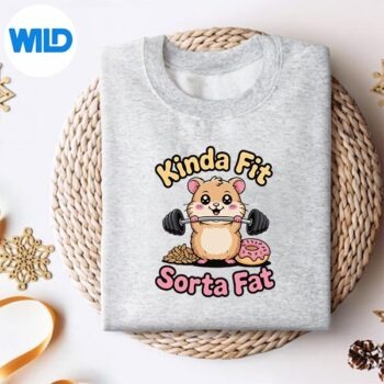 Alternative view of Kinda Fit Sorta Fat Kawaii Hamster Barbell Donut Cut File