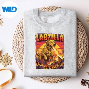 Alternative view of Labzilla Giant Yellow Labrador Retriever Dog Monster Parody Digital Download
