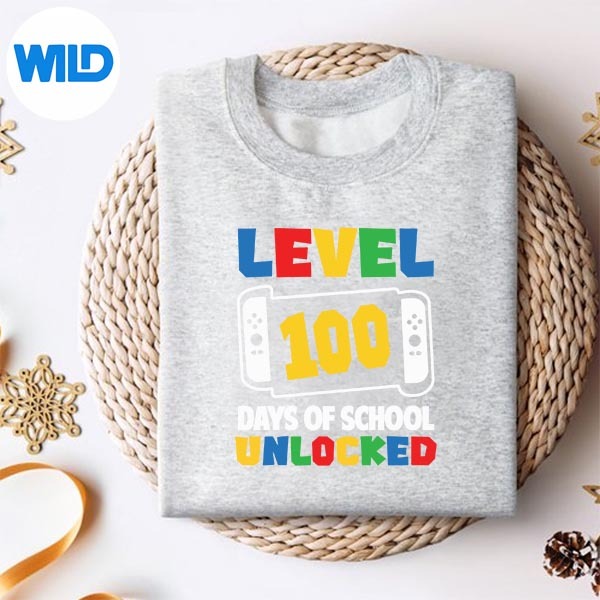 Level 100 Days Of School Unlocked For Toddler SVG PNG Cut File 2 Level 100 Days Of School Unlocked For Toddler SVG PNG Cut File - Image 2