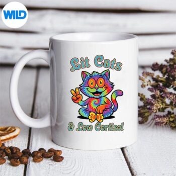 Lit Cats Low Cortisol Levels Psychedelic Tie Dye Peace Triblend Vector Design 5 LitCatsLowCortisolLevelsPsychedelicTieDyePeaceTriblendmug