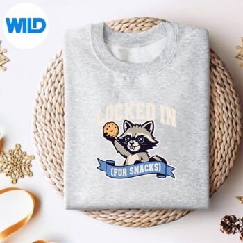 Alternative view of Locked In For Snacks Raccoon Snack Lover Cute Raccoon Meme SVG PNG