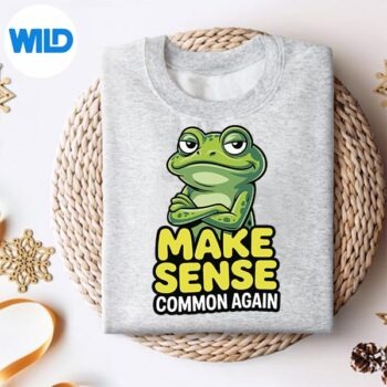 Make Sense Common Again Frog Sarcastic Witty Humor Triblend Digital Design 4 MakeSenseCommonAgainFrogSarcasticWittyHumorTriblendsweater