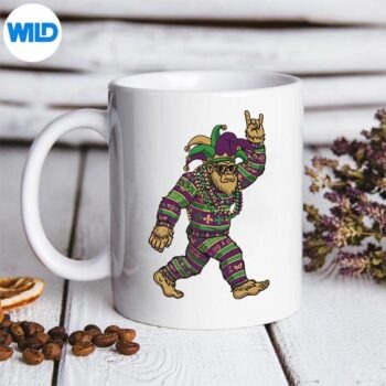 Mardi Gras Bigfoot Rocker Carnival Sasquatch Yeti SVG PNG 5 MardiGrasBigfootRockerCarnivalSasquatchYetimug
