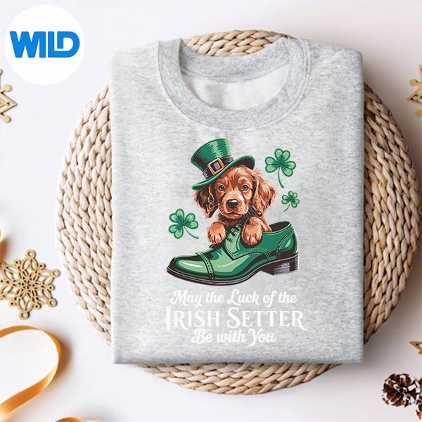 May The Luck Of The Irish Setter Be With You Dog Lovers St Digital Design 2 May The Luck Of The Irish Setter Be With You Dog Lovers St Digital Design - Image 2