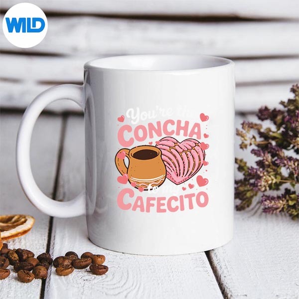 Mexican Valentines Day Youre The Concha To My Cafecito Cut File 3 Mexican Valentines Day Youre The Concha To My Cafecito Cut File - Image 3