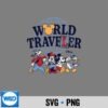 Mickey And Friends World Traveler Silhouette SVG PNG Cut File 6 MickeyAndFriendsWorldTraveler