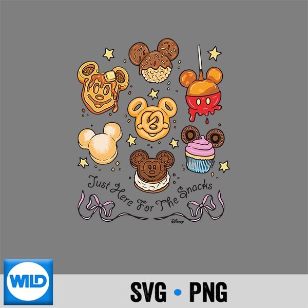 Mickey Mouse Just Here For The Snacks Vector Design 1 Mickey Mouse Just Here For The Snacks Vector Design