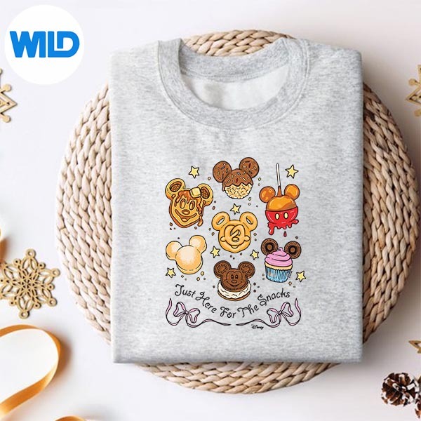 Mickey Mouse Just Here For The Snacks Vector Design 2 Mickey Mouse Just Here For The Snacks Vector Design - Image 2