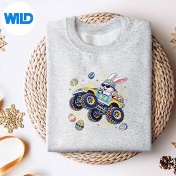 MonsterTruckRabbitEasterToddlersweater
