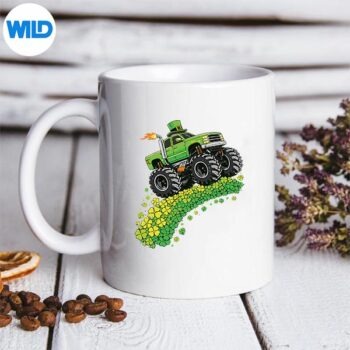 Monster Truck Shamrock St Patricks Day SVG PNG Cut File 5 MonsterTruckShamrockStPatricksDaymug