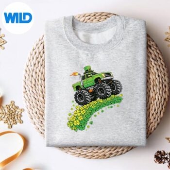 Alternative view of Monster Truck Shamrock St Patricks Day SVG PNG Cut File