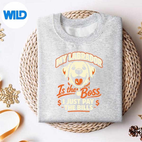 My Labrador Is The Boss I Just Pay Bills Silhouette SVG PNG 2 My Labrador Is The Boss I Just Pay Bills Silhouette SVG PNG - Image 2