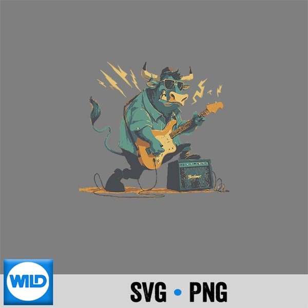 Nice Beef With Rock Guitar And Sunglasses For Cattle Lovers SVG PNG Download 1 Nice Beef With Rock Guitar And Sunglasses For Cattle Lovers SVG PNG Download