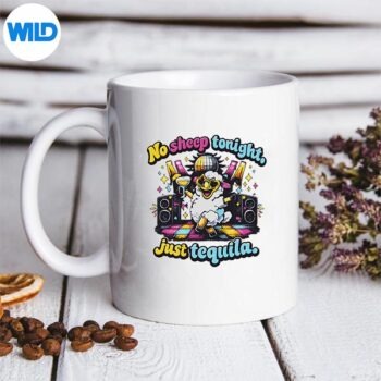 NoSheepTonightJustTequilaDiscoSheepPartyCrewmug