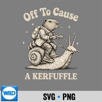 Off To Cause A Kerfuffle Wizard Whimsical Capybara Meme SVG PNG Download PNG