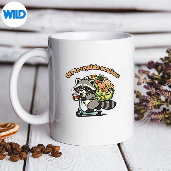 Off To Regulate Emotions Raccoon Scooter Humor Digital Design 3 Off To Regulate Emotions Raccoon Scooter Humor Digital Design - Image 3