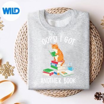 Alternative view of Oops I Got Another Book Cat Reader SVG PNG Digital Download PNG