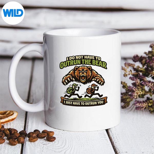 Outrun Bear Trail Humor For Hiking Friends SVG PNG 3 Outrun Bear Trail Humor For Hiking Friends SVG PNG - Image 3